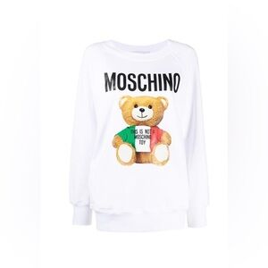 Moschino Teddy Bear Laminated Logo Sweatshirt IT 38